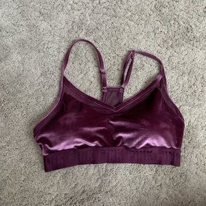 PINK velvet sports bra/lounge